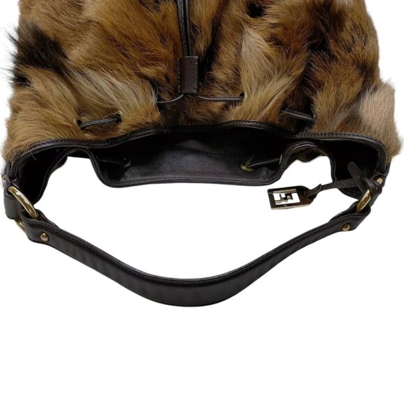 503385AT (S6) Fendi Shoulder Bag Brown Leather - Picture 3 of 9